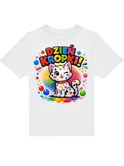 Koszulka Koszulka Dziecięca Dzień Kropki Czarna - Śmieszne T-Shirty z Nadrukami ?