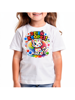Koszulka Koszulka Dziecięca Dzień Kropki Czarna - Śmieszne T-Shirty z Nadrukami ?