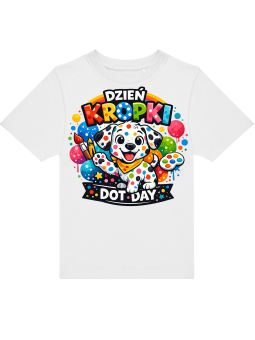 Koszulka Koszulka Dziecięca Dzień Kropki Czarna - Śmieszne T-Shirty z Nadrukami ?