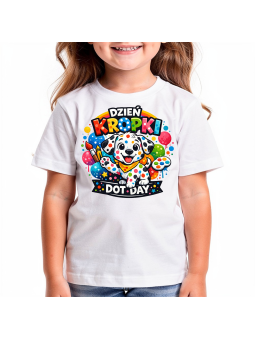 Koszulka Koszulka Dziecięca Dzień Kropki Czarna - Śmieszne T-Shirty z Nadrukami ?