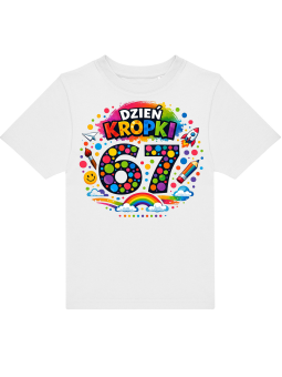 Koszulka Koszulka Dziecięca Dzień Kropki Czarna - Śmieszne T-Shirty z Nadrukami ?