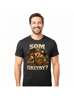 Nosacz Som Grzyby czarna – koszulka dla grzybiarza | HiPanda