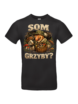 Nosacz Som Grzyby czarna – koszulka dla grzybiarza | HiPanda