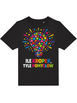 Koszulka Koszulka Dziecięca Dzień Kropki Czarna - Śmieszne T-Shirty z Nadrukami ?
