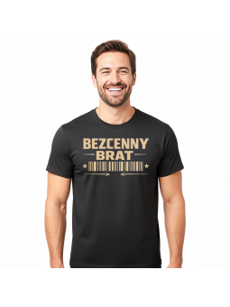 Bezcenny Brat czarna – męska koszulka dla brata | HiPanda