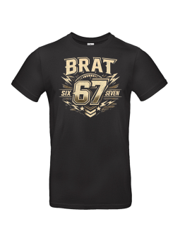Brat 67 Six Seven czarna – koszulka dla brata | HiPanda