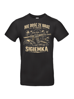 Brat Sigiemka czarna – męska koszulka dla brata | HiPanda