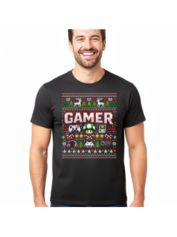 Gamer Christmas – świąteczna koszulka męska | HiPanda